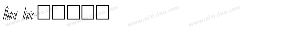 Madrid Italic字体转换